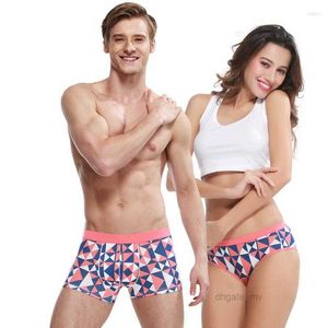 Onderbroeken Mode Mannen En Vrouwen Katoenen Liefhebbers Geruite Ondergoed Leuke Boxershorts Klassiek Design Bodems Slaapkleding Slipje