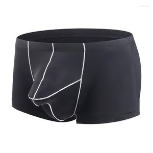 Calzoncillos Moda RU EE. UU. ASIÁTICOS HOMBRES ADOLESCENTES ADULTOS SEDA DE HIELO SUAVE DELGADO DEPORTE LENCERÍA BOXER ROPA INTERIOR GAY GRAN BOLSA