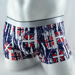 Onderbroek Fashion Silk Underwear Man Boxers Shorts Men Cartoon Print Homme Comfortabele zacht ademend mannelijk slipje