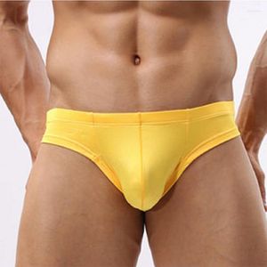 Calzoncillos Moda U Convex Bulge Bolsa Bolsa Hombres Sexy Cintura baja Boxer Calzoncillos Ropa interior para hombre Pantalones cortos Natación Troncos