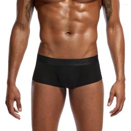 Sous-vêtements Feitong Sexy Hommes Sous-vêtements Confortable Couleur Solide Marque Boxer Poche Ultra-mince Calzoncillo Hombre