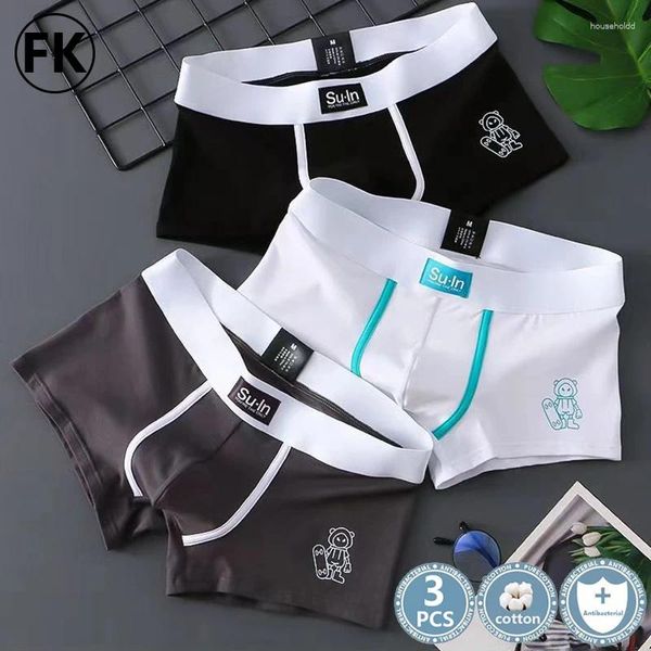 Sous-pants FK Sexy Men Underwear Boxer Shorts Imprimez en coton Boxers SoftHorts Male Piroute d'impression masculine