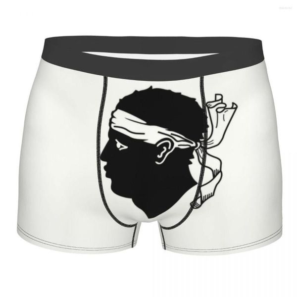 Caleçon drapeau de corse sous-vêtements homme Sexy imprimé personnalisé français corse fierté Boxer Shorts culottes doux