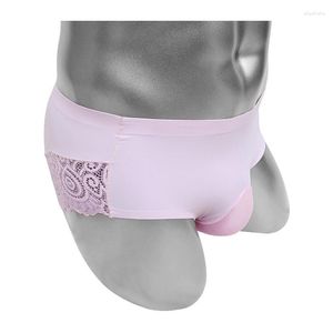 Onderbroek Floral Lace Sissy Briefs Lingerie Convex Bulge Penis Pouch sexy heren slipjes ondergoed erotisch volwassen kostuum softy mode