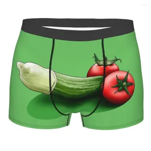 Sous-pants aliments porno concombre drôle conception coton culotte de sous-vêtements masculin à imprimé short boxer biscuits