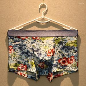 Onderbroek volle print ijs zijden boksers mannen shorts mannelijk ondergoed penis zakje uitstraling sexy slipje jeugd cartoon boksershorts cockcon