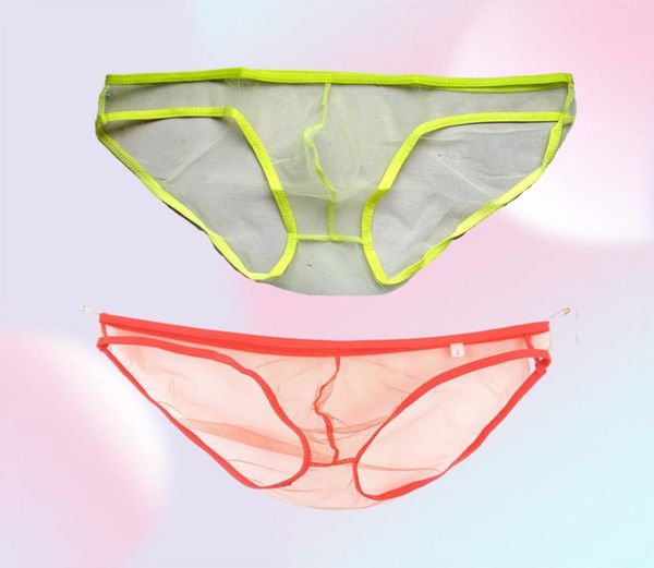 Sous-caissiers Full Transparent Men Underwear Briefs Gauze Viscose Male Papperie sexy Voir à travers CUECA GAY Plus Taille Slips Ho6670511