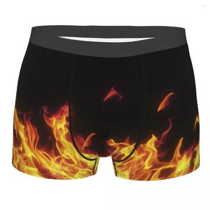 Sous-pants Boxer drôle Bright Fire Shorts Briess des sous-vêtements pour hommes Burning doux pour mâle S-xxl