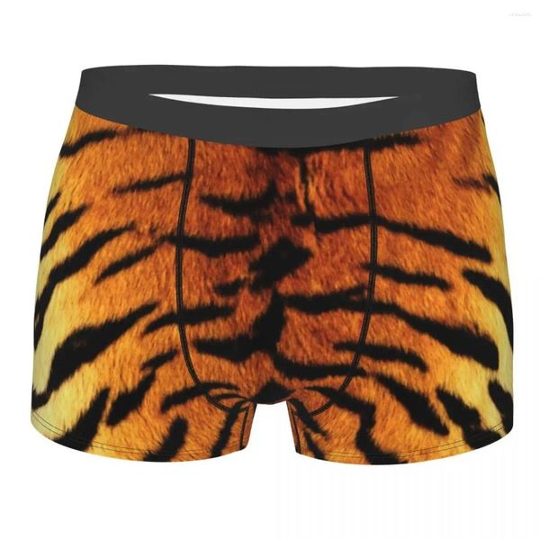 Sous-vêtements drôles Boxer Shorts culottes slips hommes réaliste peau de tigre sous-vêtements Animalprint Animal doux pour Homme