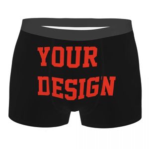 Onderbroeken Grappige Boxershorts Slipje Heren Uw ontwerp aanpassen Ondergoed Anime Zacht DIY voor Mannelijke SXL 230727