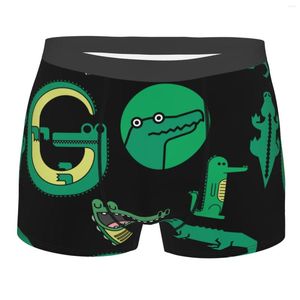 Onderbroek grappige krokodil anime mannelijke dubbele kanten gedrukt zacht ademende machine wassen ondergoed ondergoed mannen boksers polyester print