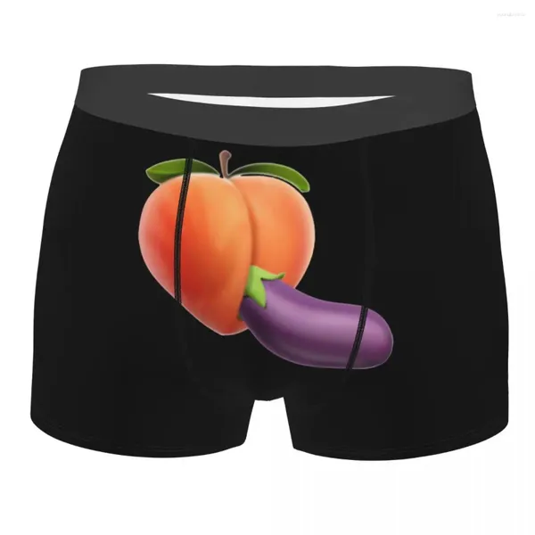 Sous-pants Fund Food Porno Peach Auberghe Design Underwear Male Male Boxer Custom Boxer Shorts Breum