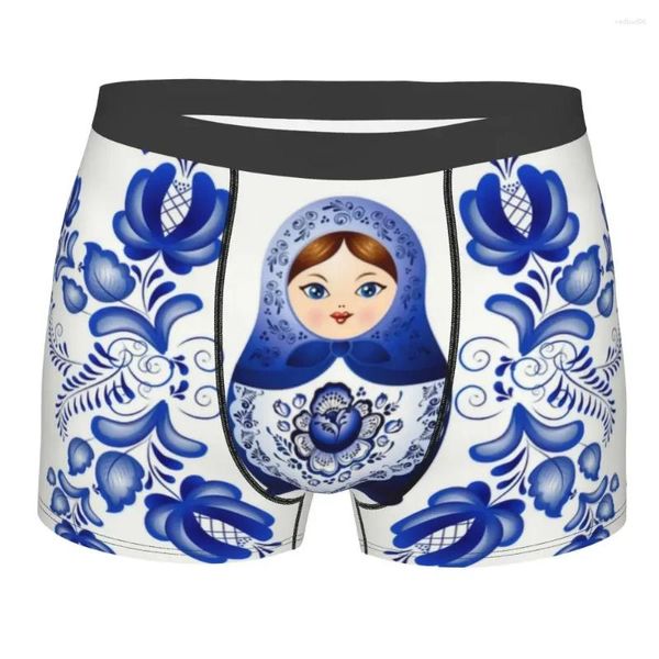Sous-pants drôles Matryoshka Doll Russie Boxer Short Panties Stretch's Stretch Russian Folk Art Briefs sous-vêtements
