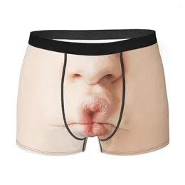 Onderbroeken Grappige Mond Vrouw Realistisch Gezicht Breathbale Slipje Mannelijke Ondergoed Comfortabele Shorts Boxershorts