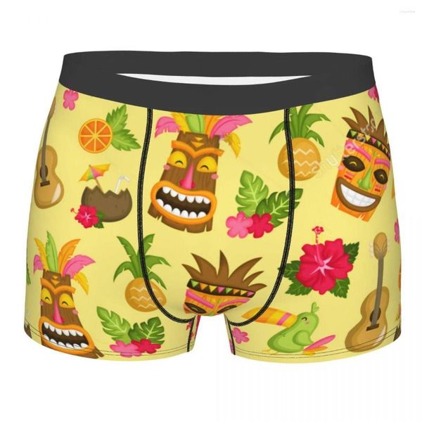 Sous-vêtements drôles ananas tropical guitare coton culottes shorts boxer slips sous-vêtements masculins sexy