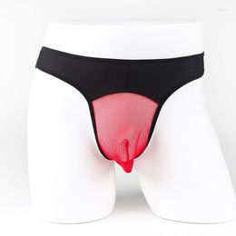 Onderbroek g-strings mannen jockstrap sexy ondergoed erotische mesh transparante doorzichtige doorzichtige briefs homo's lingerie voor seks