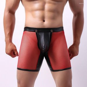 Onderbroek homo man slipje erotische lingerie slanke sexy mannelijke lage stijging open kruis holle boxers shorts broeken heren gaas ondergoed