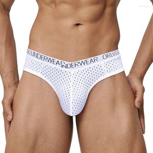 Onderbroek homo sexy ondergoed mannen slips glippen mesh ademende lage taille u convex zakje comfortabel mannelijk slipje voor drop