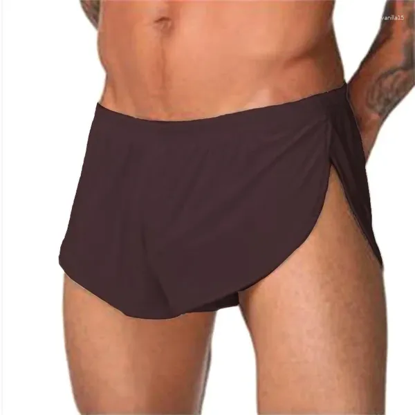 Sous-vêtements sous-vêtements gai culottes hommes sexy hommes boxer shorts glace soie salon troncs maison vêtements de nuit