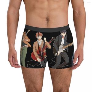 Calzoncillos dados ropa interior Boys Love Fire Force Band Four Guitar Anime Manga hombres bragas transpirables Boxer Shorts breve de alta calidad