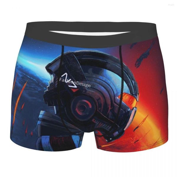 Caleçons Casques Mass Effect Asari Jeu Culottes en coton Sous-vêtements pour hommes Ventiler Shorts Boxer Briefs