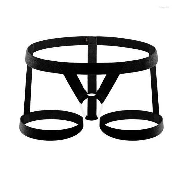 Calzoncillos de silicona de alta elasticidad para hombre, anillo para pene, bragas sexys para levantamiento de cadera, suspensorio gay, ropa interior, tangas para pene, pierna Bondage