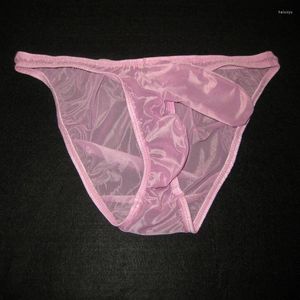 Sous-vêtements haut de gamme pour hommes gays, sous-vêtements transparents en tissu Lyca, cool, sexy, nez d'éléphant, grande pochette