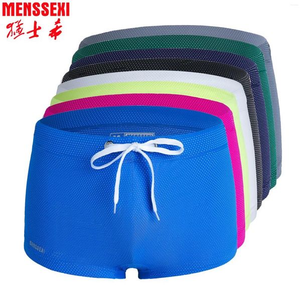 Pantalias de alta calidad 2024 Swimwear Men Swim Shorts Trunks de natación Baja Bulga Gay Pouch Nylon Sunga Masculina Sunga