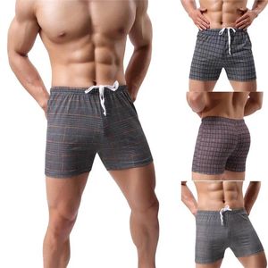 Sous-fonds shorts à domicile Men Plaid boxer classique peigné masculin hremptant familial arrivée de haute qualité