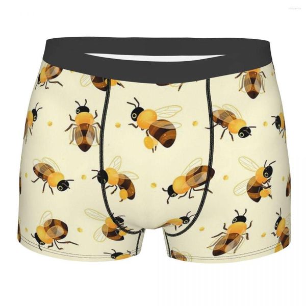 Caleçons Honey Bees Breathbale Culottes Sous-vêtements masculins Shorts sexy Boxer Briefs