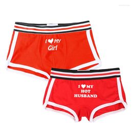 Caleçon J'AIME MA FILLE Sexy Couples Amoureux Sous-Vêtements En Coton Hommes Boxer Shorts Homme Lingerie Culotte Femme Sous-Vêtements Boxers