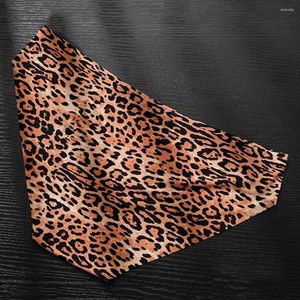 Onderbroek Ice Silk Men Underwear Stijlvolle 3D Convex Leopard Zebra-print Low-Rise Strops met grote heren met groot voor comfort
