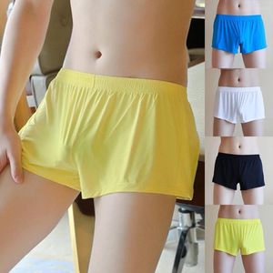 Onderbroek Ijs Zijde Heren Boxershorts Zachte Stretch Comfortabel Ademend Heren Ondergoed Boxers Trunks Losse Cool Slipje Thuis Slaapkleding