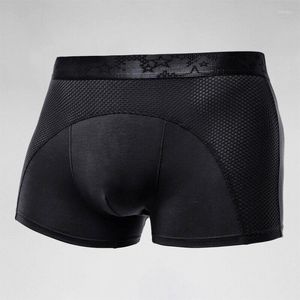 Onderbroek Ijs Zijde Heren Ondergoed Ademend Penis Pouch Boxer Briefs Sexy Mannelijke Slipje Calsoncillos Para Bikini Hombre mannen