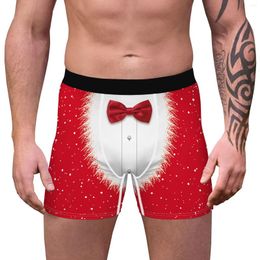 Onderbroek IEFiEL Sexy Mens Christmas Printed Boxershorts Holiday Jockstraps Ardennen Pouch Fancy Ondergoed Lingerie