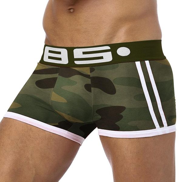 Calzoncillos Ropa interior BS Carta de algodón Cintura baja Hombres sexy Ropa interior Boxer Shorts Moda para hombres Boxershorts Underware BoxersUnderpants