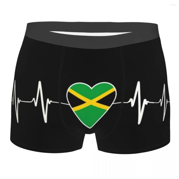 Calzoncillos con estampado de bandera de Jamaica para hombre, calzoncillos bóxer personalizados con estampado Sexy, ropa interior transpirable