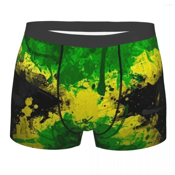 Sous-vêtements jamaïcain Rasta drapeau sous-vêtements pour hommes Jamaïque fierté Boxer Shorts culotte drôle respirant pour Homme