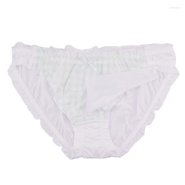 Culotte Japonaise Glace Soie Mémoires Pour Gays Pénis Manches Sous-Vêtements Grande Taille Patnies Lait Dentelle Arc Fesses Boule Mi-Montante Lingerie