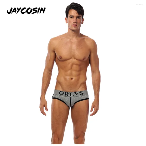 Sous-pants Jaycosin 2024 Marque d'arrivée Men Men de sous-vêtements Sexy Sleeping Pagties Man Fashion Elasticity Solid Briefs 4Colors