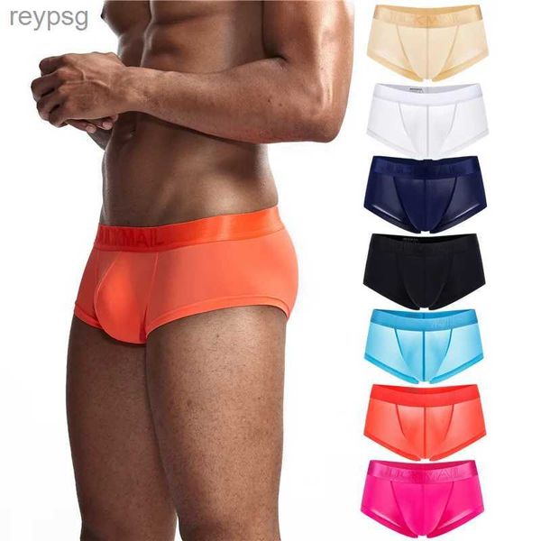 Calzoncillos JOCKMAIL Moda Sexy Seda de hielo Ropa interior para hombre Verano Ultra-Delgado Boxer Calzoncillos Transpirable Microfibra Masculino Swim Trunks Shorts YQ240214