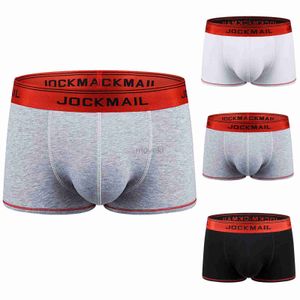 JOCKMAIL homme caleçon Boxershorts coton hommes boxeurs mâle sous-vêtements respirants hommes culottes doux Boxer slips 24319