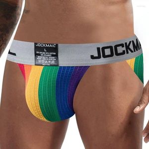 Onderbroek jockmail heren briefs bikini jockstrap sexy mannen ondergoed slip cueca gay mannelijk slipje mesh zakje lage ademhal