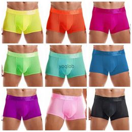 JOCKMAIL nouveau Style Boxer slips maille respirant sport Plus hommes caleçons couleur unie taille basse Sexy mâle Bikini caleçon