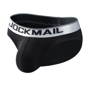 Sous-vêtements Jockmail Sexy Slips Hommes Bikini Sous-vêtements masculins Slip Hombre Calzoncillos Coton Big Pouch Cuecas Gay