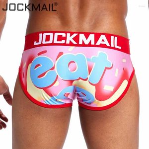 Sous-vêtements Jockmail Sexy Hommes Sous-vêtements Respirant Hommes Slips Imprimer Confortable Gay Pénis Cueca Mâle Culottes Shorts