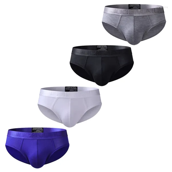 Calzoncillos Jockmail Ropa interior sexy para hombres Calzoncillos Modal Cómodo Transpirable Calcinha Slip Suave Brillante Calzoncillos Pene grande