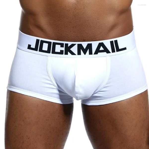 Sous-vêtements Jockmail Couleur Solide Respirant Coton Boxer Slips Sexy Taille Basse Hommes Sous-Vêtements Plus Taille Mâle Été Troncs Shorts