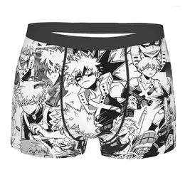 Caleçon Katsuki Bakugo My Hero Academia Deku One For All, culotte respirante, sous-vêtements pour hommes, short imprimé, Boxer