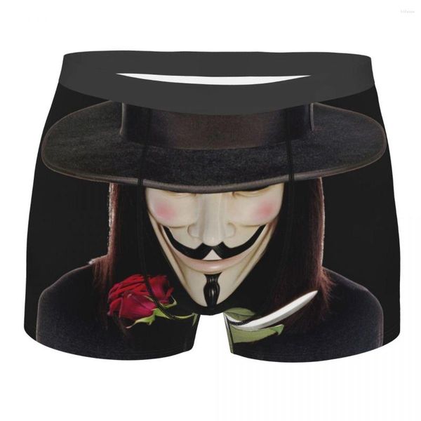 Calzoncillos Knife And Rose Man's Boxer Briefs Ropa interior V para Vendetta Ivy Hammond Ciencia ficción Película Transpirable Sexy Shorts Idea de regalo